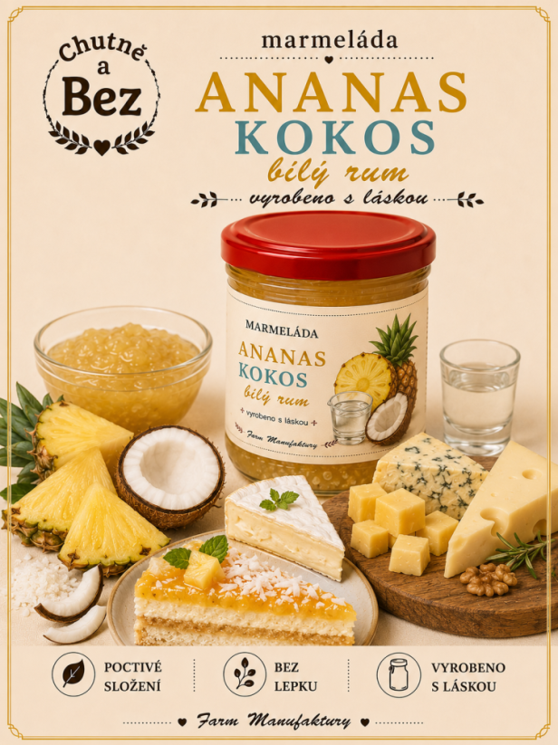 Ananas -kokos-bílý rum